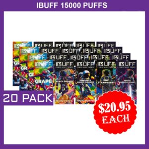 IBUFF SHISHA 15000 PUFFS – 20 PACK