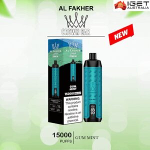 ALFAKHER CROWN BAR – GUM MINT – 15000 PUFFS