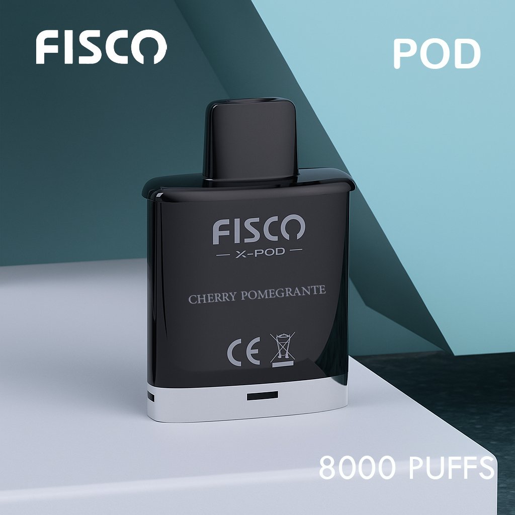 FISCO XPOD CHERRY POMEGRANTE – 8000 PUFFS (POD ONLY)