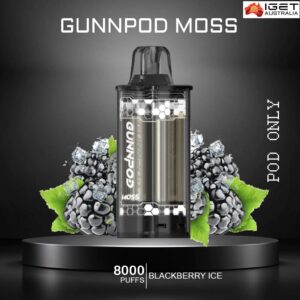 GUNNPOD MOSS – BLACKBERRY ICE- 8000 PUFFS – POD ONLY